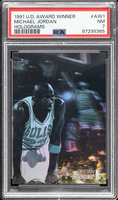 1991-92 Upper Deck Michael Jordan Award Winner Hologram #AW1 card image