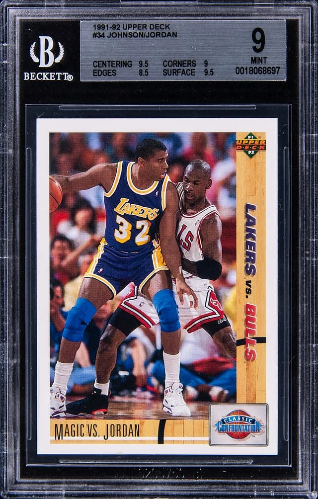 1991-92 Upper Deck Michael Jordan, Magic Johnson #34 card image