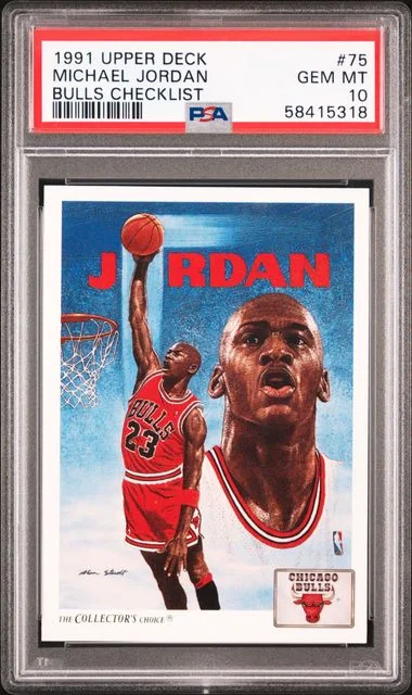 1991-92 Upper Deck Michael Jordan/Bulls Checklist #75 card image