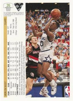 1991-92 Upper Deck Morlon Wiley #26 card back image