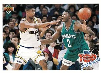 1991-92 Upper Deck NBA Top Prospects Checklist (Billy Owens / Larry Johnson) TP #438 card image