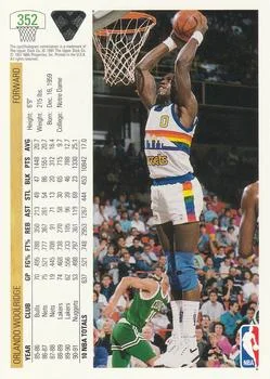 1991-92 Upper Deck Orlando Woolridge #352 card back image