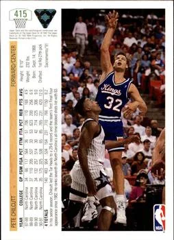 1991-92 Upper Deck Pete Chilcutt #415 card back image