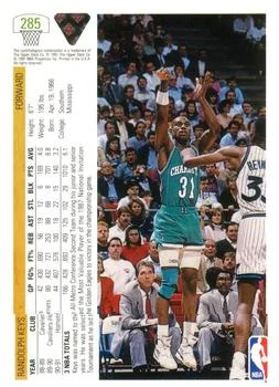 1991-92 Upper Deck Randolph Keys #285 card back image