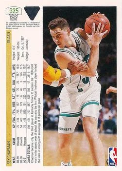 1991-92 Upper Deck Rex Chapman #325 card back image