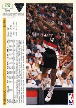 1991-92 Upper Deck Robert Pack #407 card back image