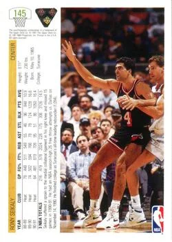 1991-92 Upper Deck Rony Seikaly #145 card back image
