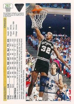 1991-92 Upper Deck Sean Elliott #287 card back image