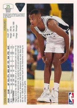 1991-92 Upper Deck Sean Higgins #25 card back image