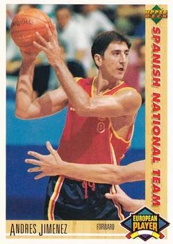 1991-92 Upper Deck Spanish Andres Jimenez ESP #130 card image