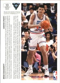 1991-92 Upper Deck Spanish Brad Daugherty #13 card back image