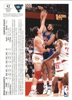 1991-92 Upper Deck Spanish Brad Daugherty #42 card back image