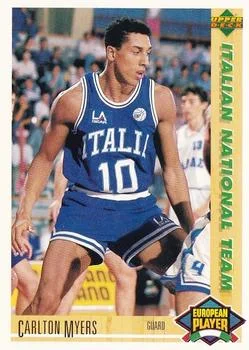 1991-92 Upper Deck Spanish Carlton Myers ITA #112 card image