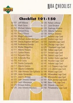 1991-92 Upper Deck Spanish Checklist: 101-200 #200 card image