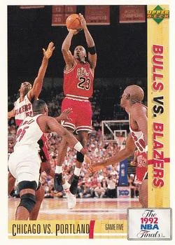 1991-92 Upper Deck Spanish Chicago vs. Portland FINGame Five #176 card image