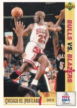 1991-92 Upper Deck Spanish Chicago vs. Portland FINGame Six #177 card image