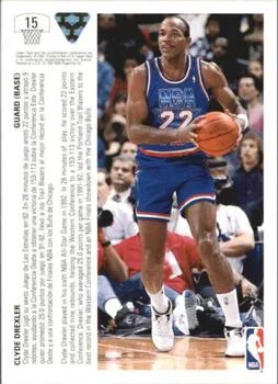 1991-92 Upper Deck Spanish Clyde Drexler #15 card back image