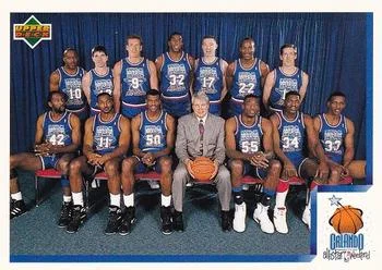 1991-92 Upper Deck Spanish Clyde Drexler / Tim Hardaway / Jeff Hornacek / Magic Johnson / Dan Majerle / Karl Malone / Chris Mullin / Dikembe Mutombo / Hakeem Olajuwon / David Robinson / John Stockton / Otis Thorpe / James Worthy #2 card image