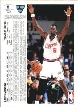 1991-92 Upper Deck Spanish Danny Manning #61 card back image