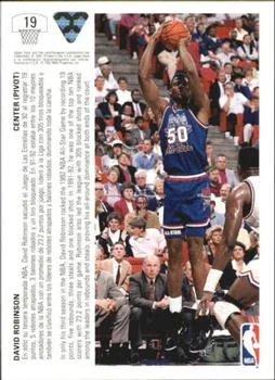 1991-92 Upper Deck Spanish David Robinson #19 card back image