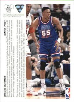 1991-92 Upper Deck Spanish Dikembe Mutombo #23 card back image