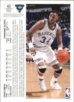 1991-92 Upper Deck Spanish Doug Smith #43 card back image