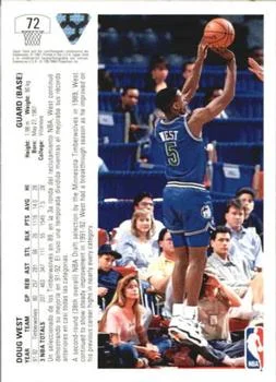1991-92 Upper Deck Spanish Doug West #72 card back image