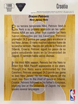1991-92 Upper Deck Spanish Drazen Petrovic WS #188 card back image