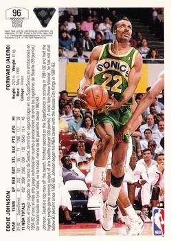 1991-92 Upper Deck Spanish Eddie Johnson #96 card back image