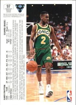 1991-92 Upper Deck Spanish Gary Payton #97 card back image