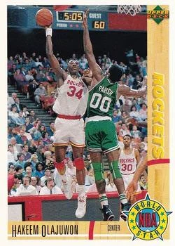 1991-92 Upper Deck Spanish Hakeem Olajuwon WS #197 card image