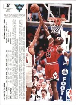 1991-92 Upper Deck Spanish Horace Grant #40 card back image