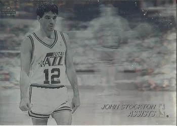 1991-92 Upper Deck Spanish John Stockton [International Award Winner Holograms] International Award Winner Holograms #NNO card image