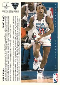 1991-92 Upper Deck Spanish Isiah Thomas #3 card back image