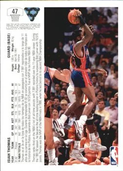 1991-92 Upper Deck Spanish Isiah Thomas #47 card back image
