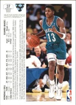 1991-92 Upper Deck Spanish Kendall Gill #37 card back image
