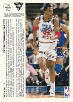 1991-92 Upper Deck Spanish Kevin Willis #14 card back image