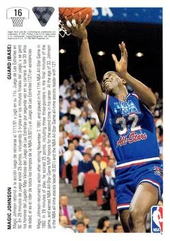 1991-92 Upper Deck Spanish Magic Johnson #16 card back image