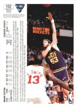 1991-92 Upper Deck Spanish Mark Eaton #102 card back image