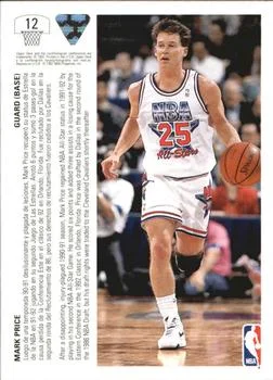 1991-92 Upper Deck Spanish Mark Price #12 card back image