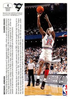 1991-92 Upper Deck Spanish Michael Jordan #4 card back image