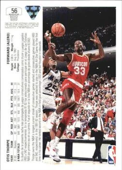 1991-92 Upper Deck Spanish Otis Thorpe #56 card back image
