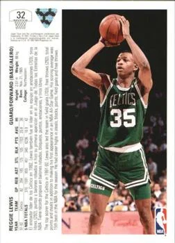 1991-92 Upper Deck Spanish Reggie Lewis #32 card back image