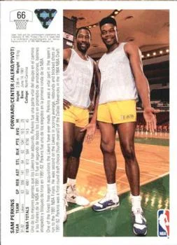 1991-92 Upper Deck Spanish Sam Perkins #66 card back image