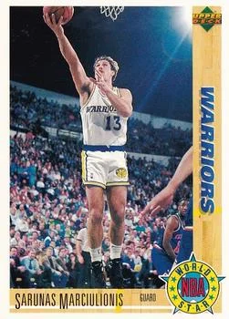 1991-92 Upper Deck Spanish Sarunas Marciulionis WS #191 card image
