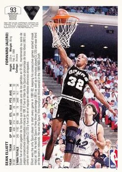 1991-92 Upper Deck Spanish Sean Elliott #93 card back image