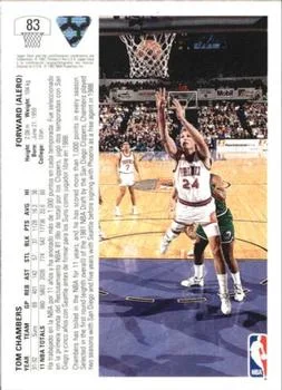 1991-92 Upper Deck Spanish Tom Chambers #83 card back image