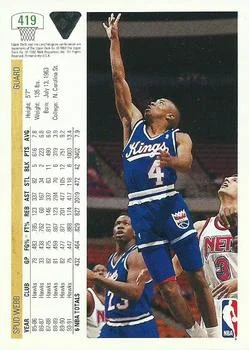 1991-92 Upper Deck Spud Webb #419 card back image