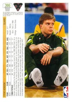 1991-92 Upper Deck Steve Henson #366 card back image