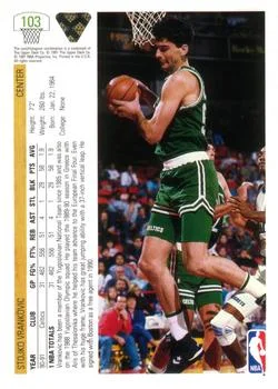 1991-92 Upper Deck Stojko Vrankovic #103 card back image